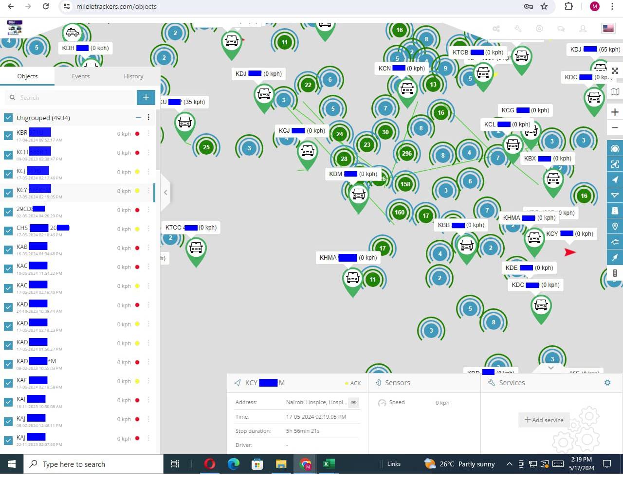 Tracking services at Milele Trackers